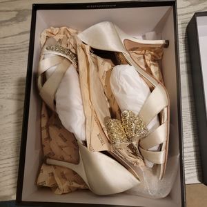 off white Badgley Miscka heels